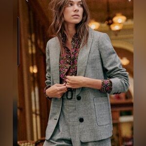 Sezane Tina Jacket Carreaux London - Size 34